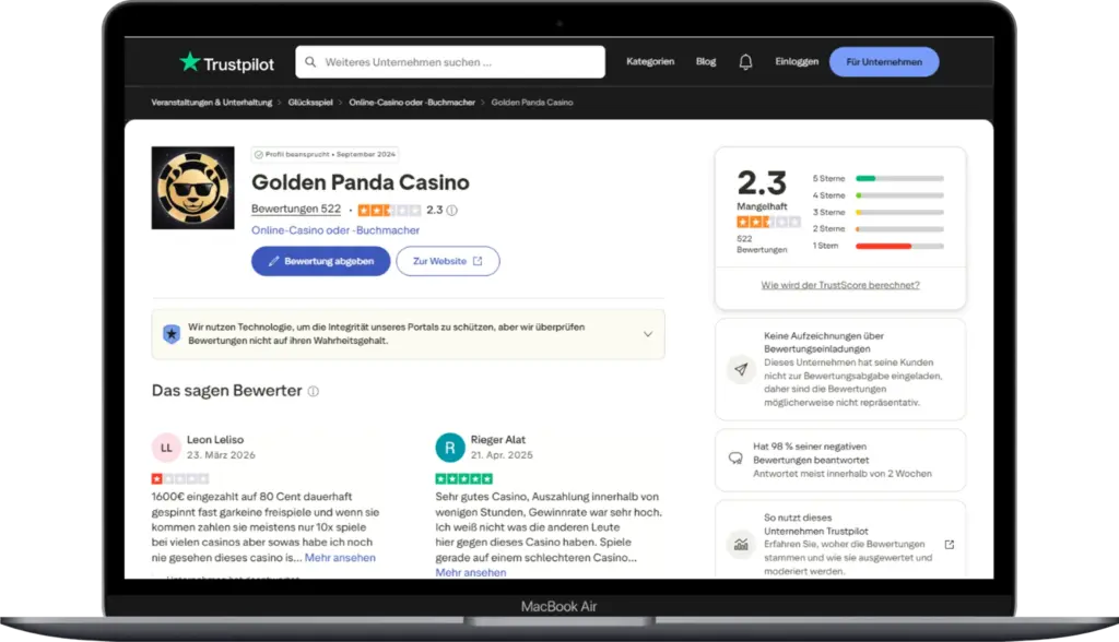 Golden Panda trastpilot