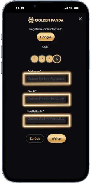 Panda Casino Adresse angeben