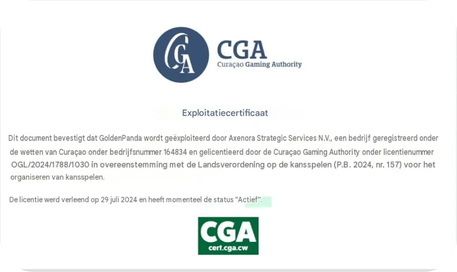 Golden Panda CGA